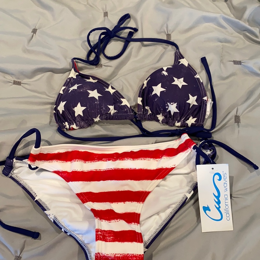 American Flag Bikini by California Waves